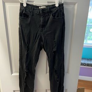 Pacsun black skinny high rise ripped jeans